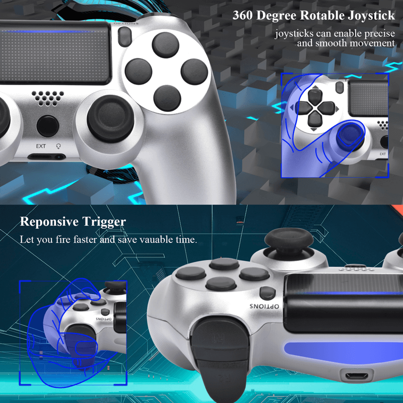 Wireless Controller Compatible with PS4 Controller, pa4 Controller